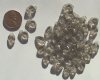 50 12mm Transparent Black Diamond Glass Leaf Beads